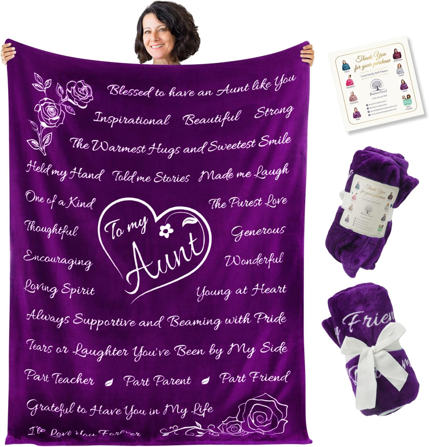 Aunt Gift Blanket (Purple)