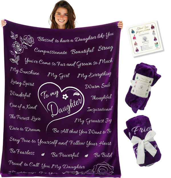 Daughter Gift Blanket (Purple)