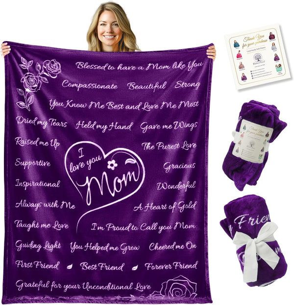 Mom Gift Blanket (Purple)