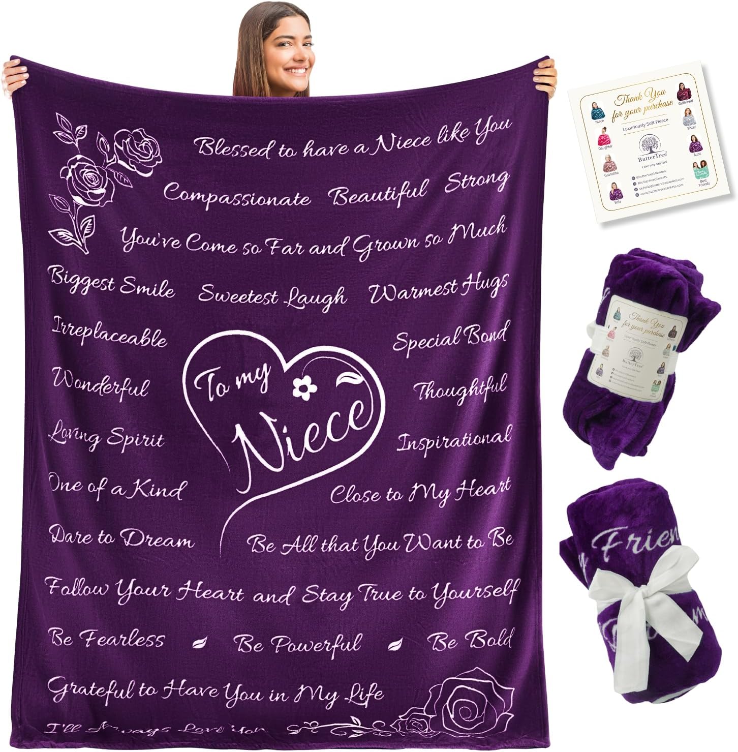 Niece Gift Blanket (Purple)