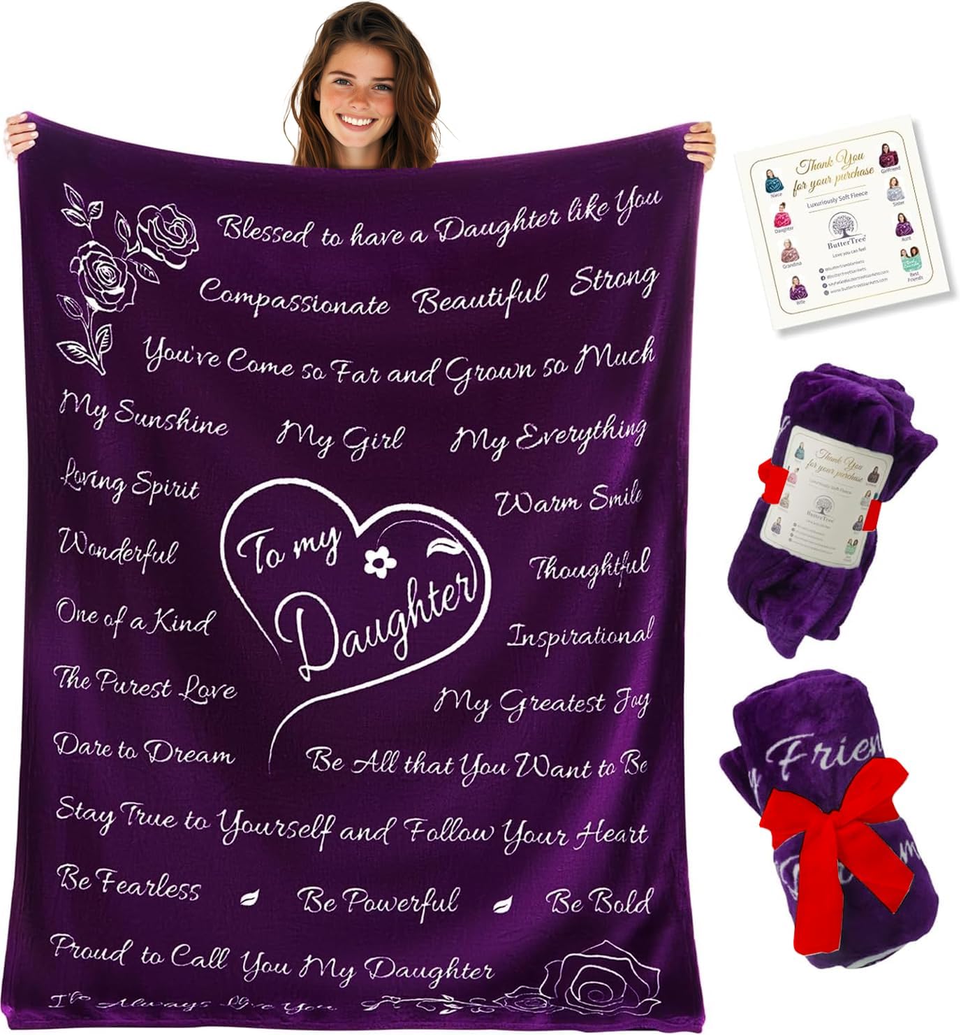 Daughter Gift Blanket (Purple)