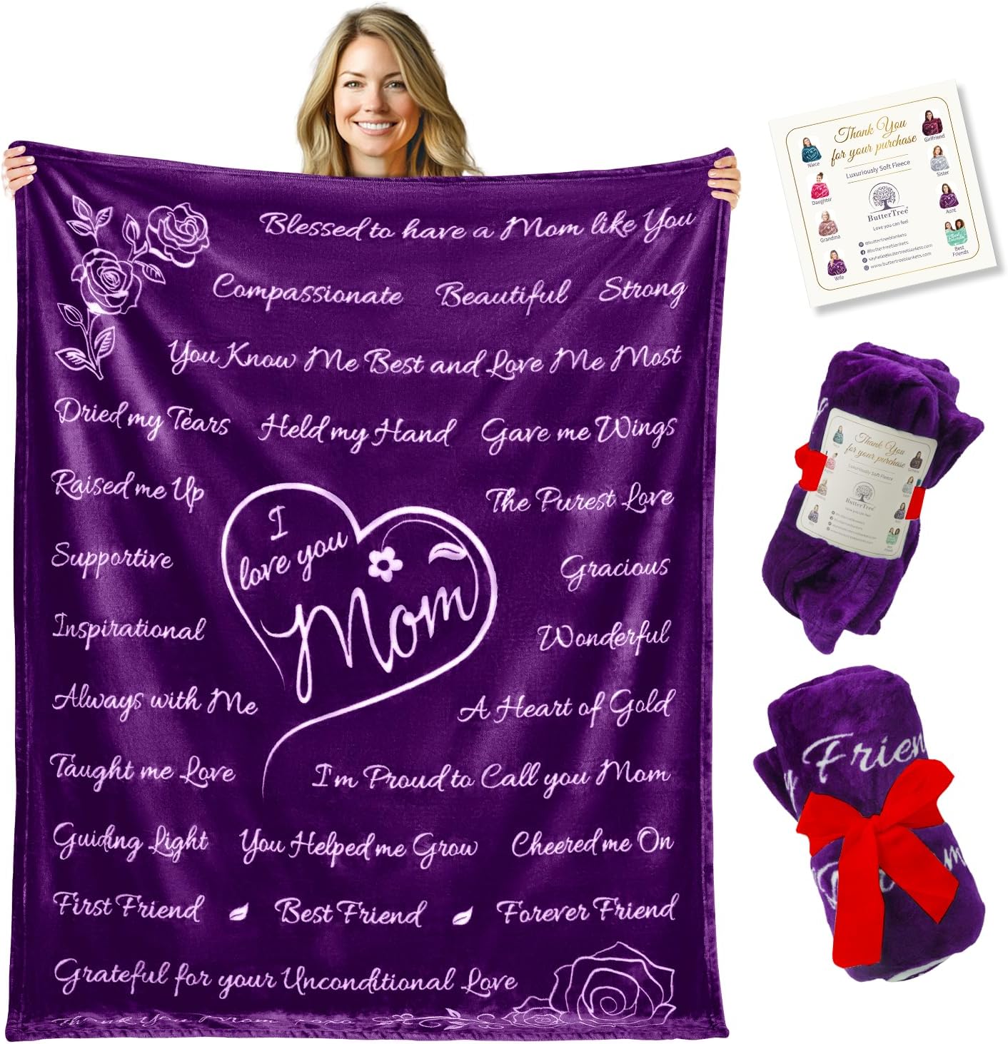 Mom Gift Blanket (Purple)