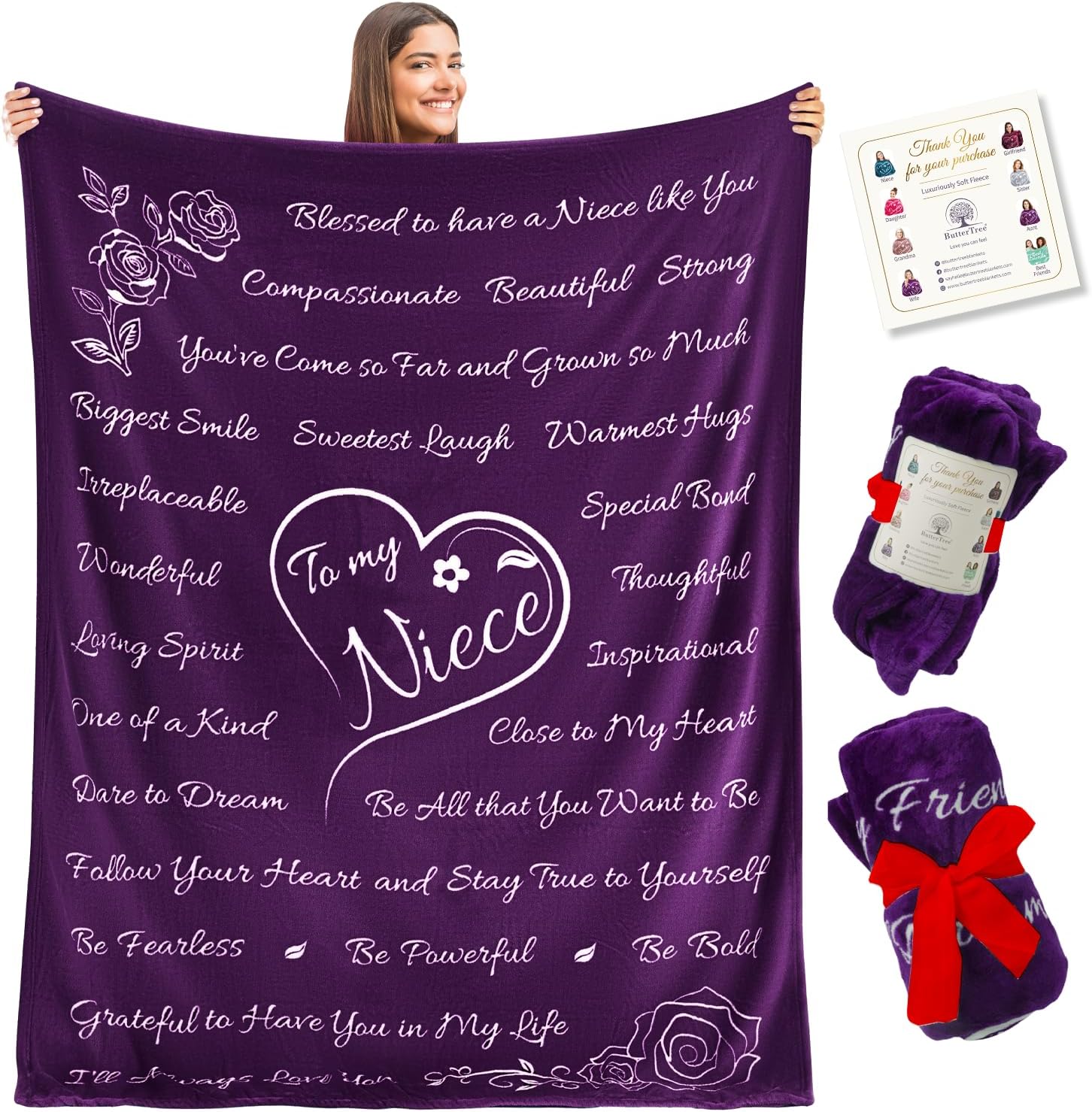 Niece Gift Blanket (Purple)