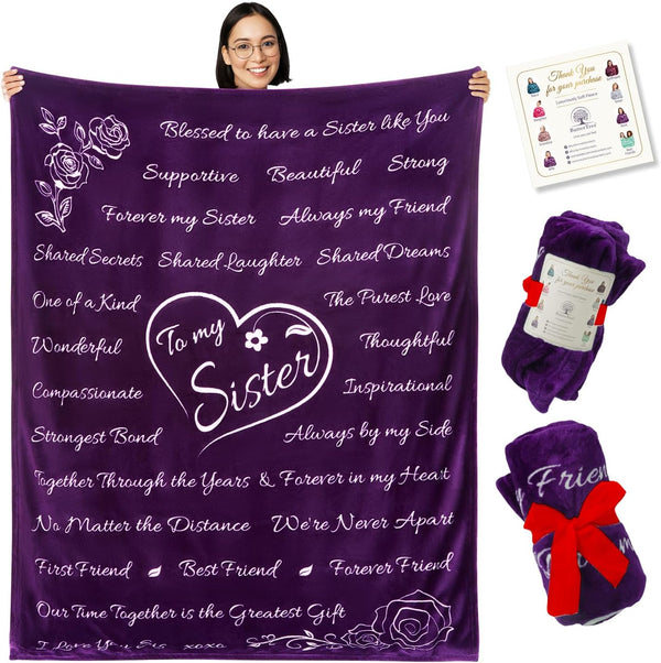 Sister Gift Blanket (Purple)