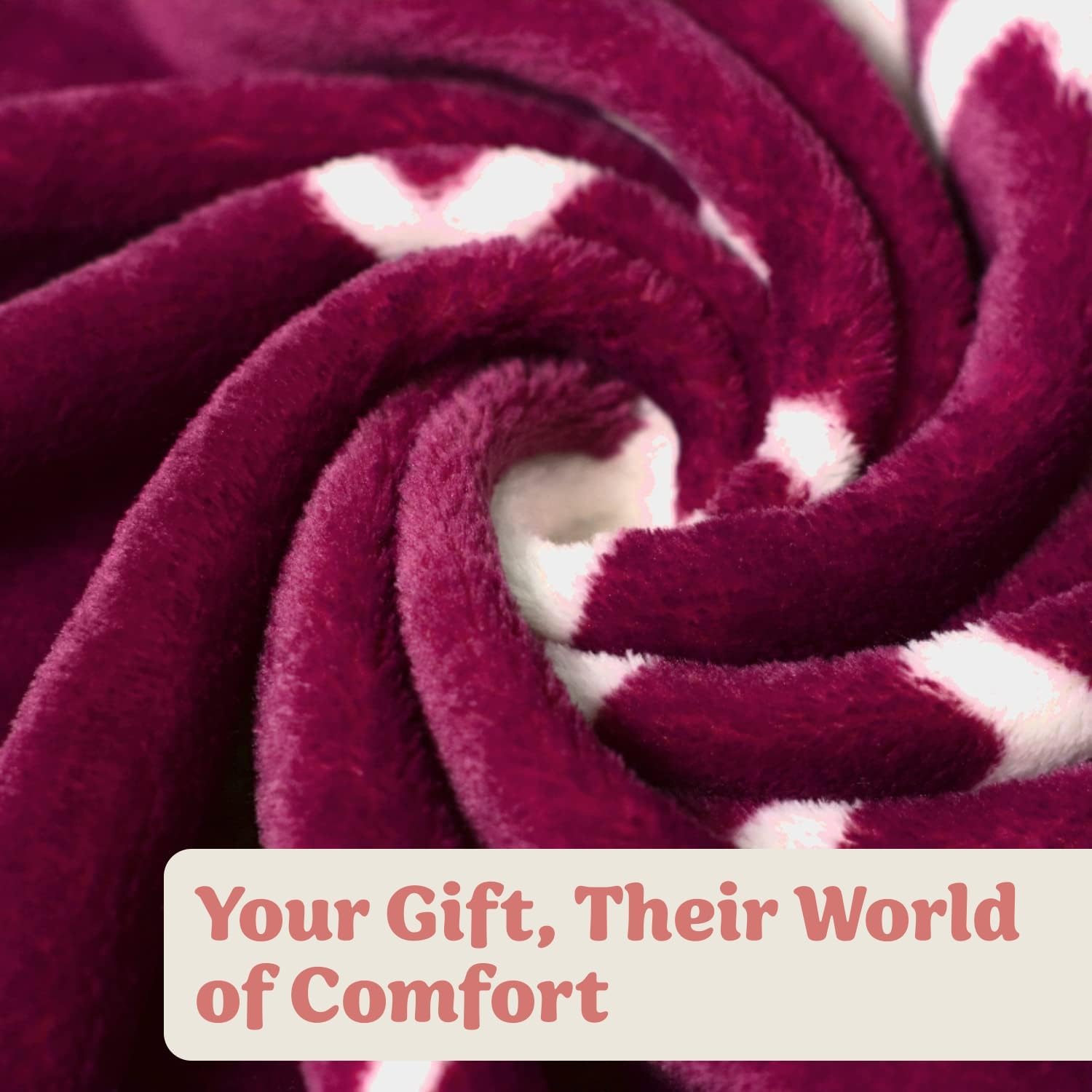 Aunt Gift Blanket (Merlot Red)