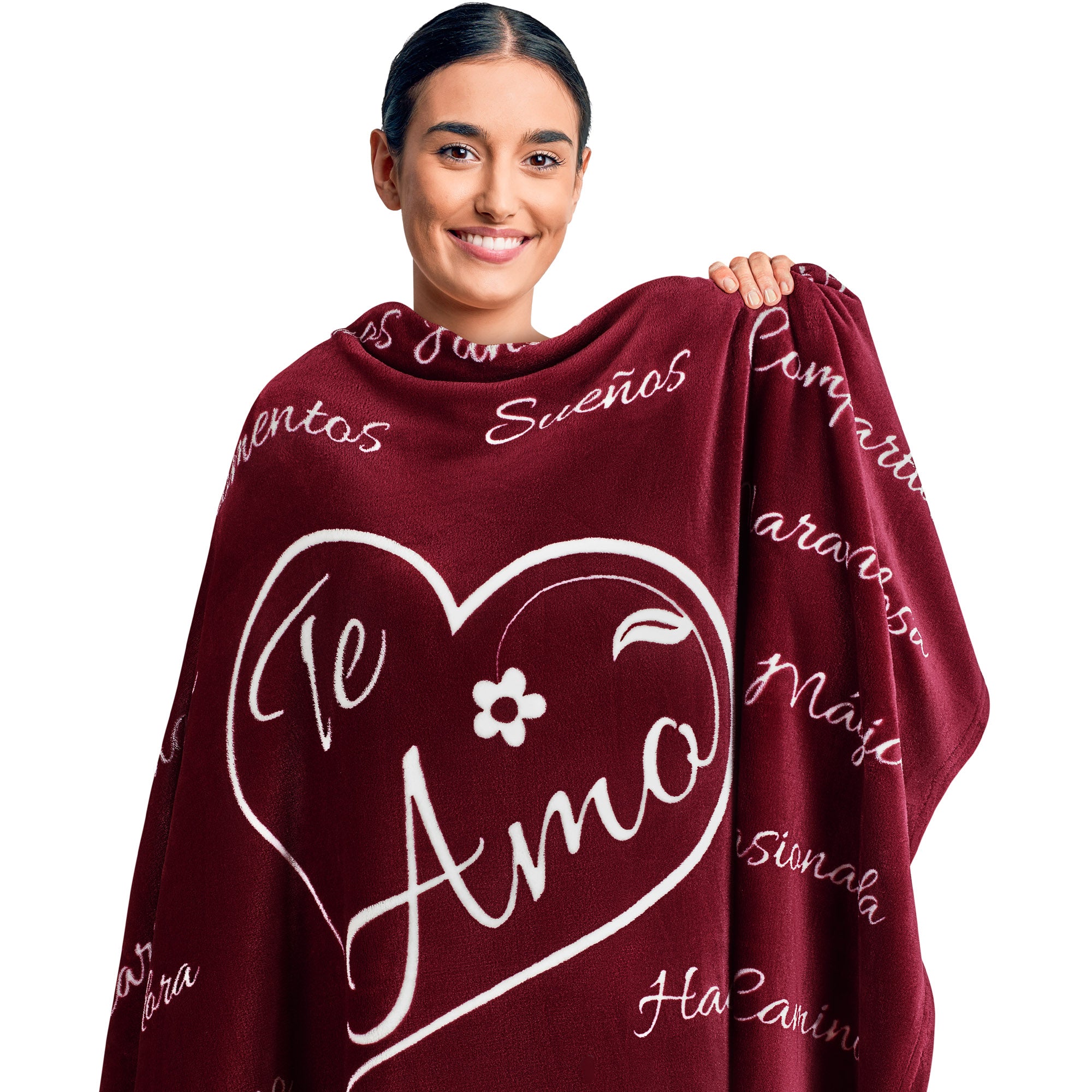 Te Amo Gift Blanket (Merlot Red)