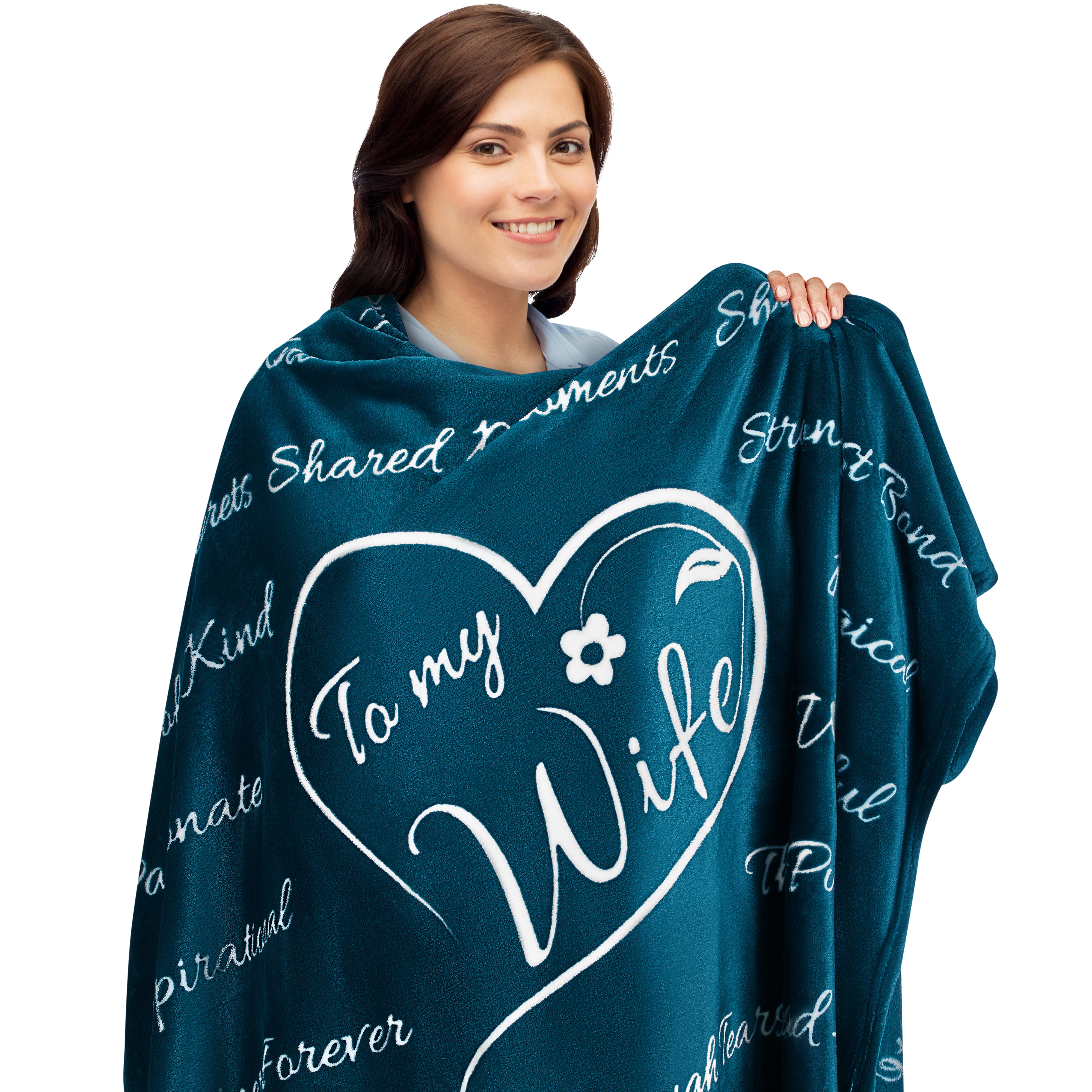 Wife Gift Blanket (Coral Blue)